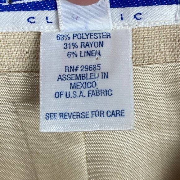 Vintage Pendleton Linen Blazer Jacket Tan Beige Size 8 Shoulder Pants‎ Coat Norm - Picture 4 of 14